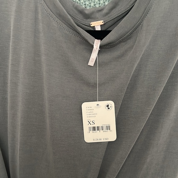 Free People Bianca Greenish grey Maxi Boho Dress goddess Size XS With Tags - Picture 3 of 3